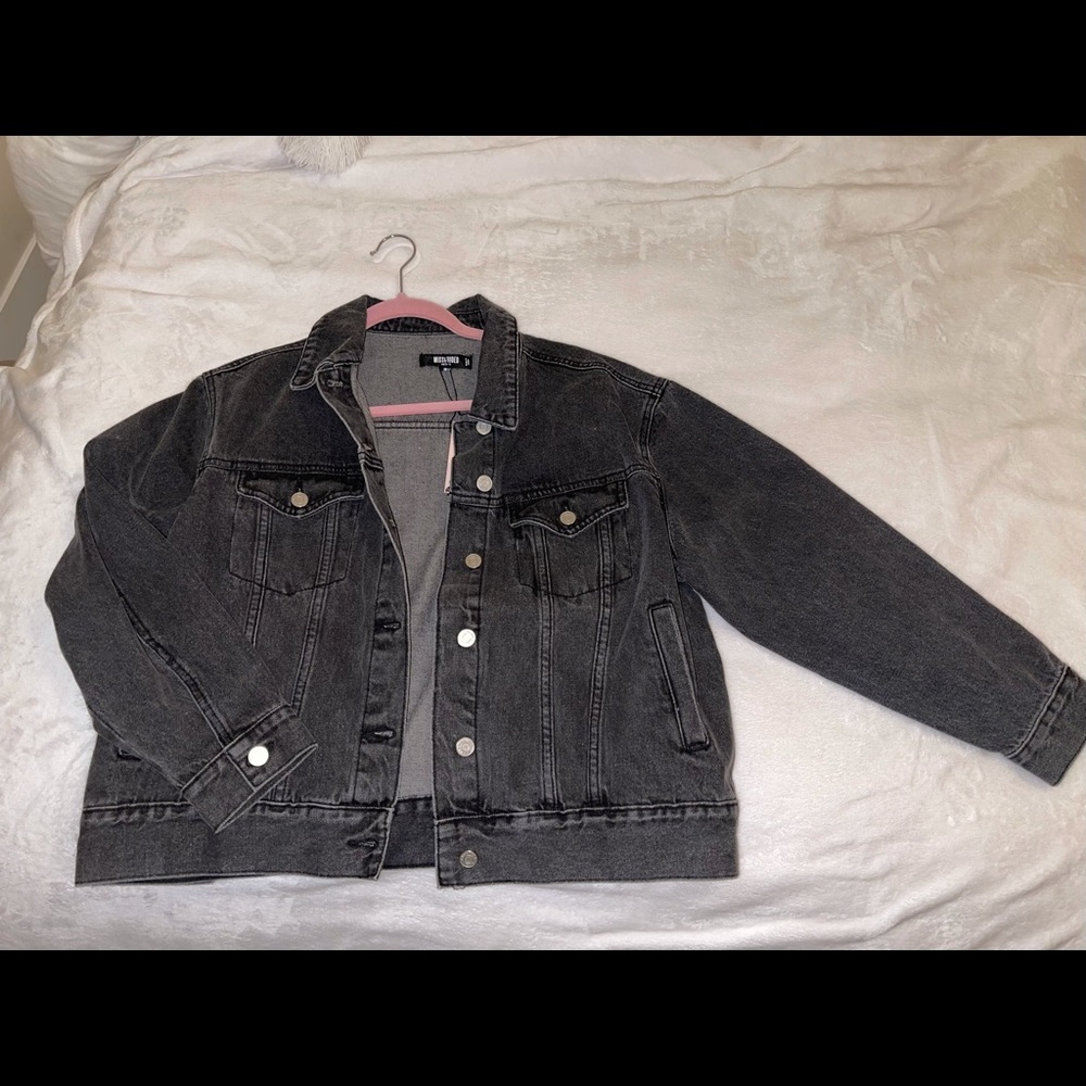 Missguided black denim jacket
